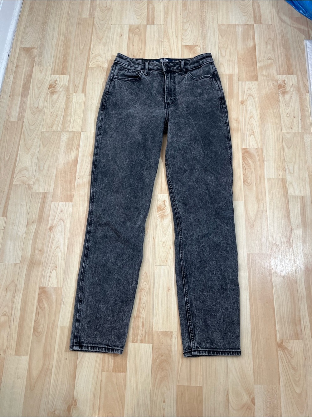 Hollister Womens Black Curvy High Rise Mom Jean Vintage Stretch 26